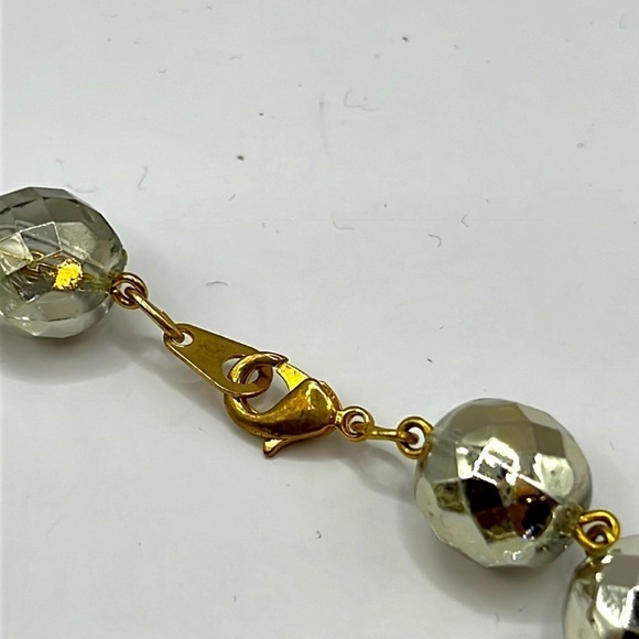 Aurora Borealis Beads in Assorted Sizes. Hammered Oval gold tone Chain 34” - Picture 9 of 10